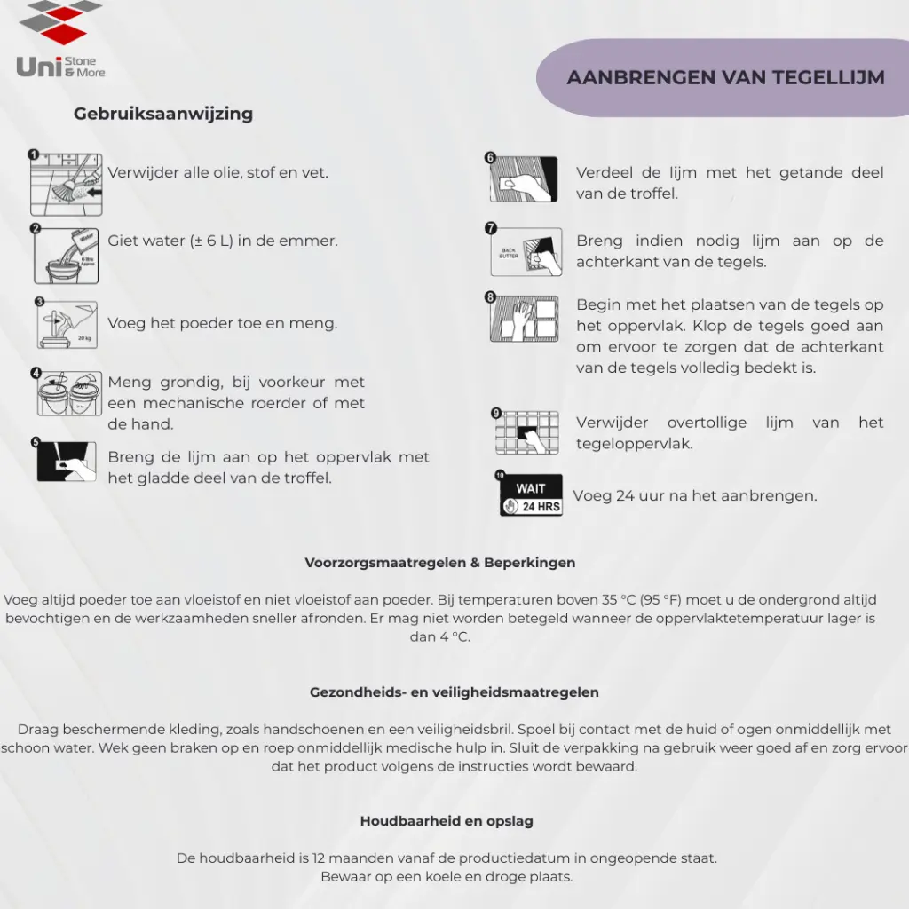 Tiles adhesive Direction to use  - vertaald.webp