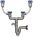 AS 1070 - Siphon Set For Double Bowls (2 afvoer + 2 overloop).webp