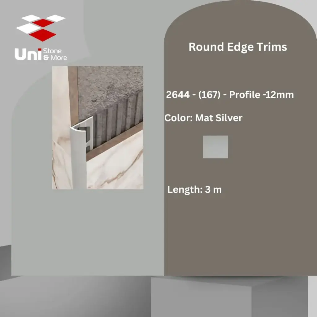 2644 - (167) - Profile -12mm - Mat Silver - A
