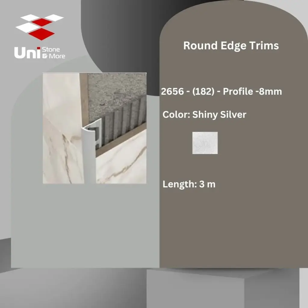 2656 - (182) - Profile -8mm - Shiny Silver - A