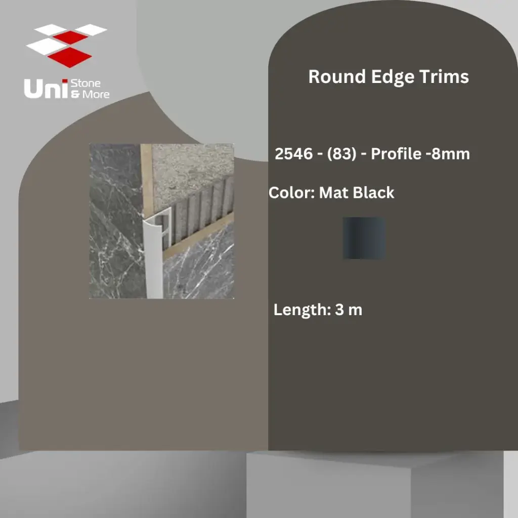 2546 - (83) - Profile -8mm - Mat Black - A