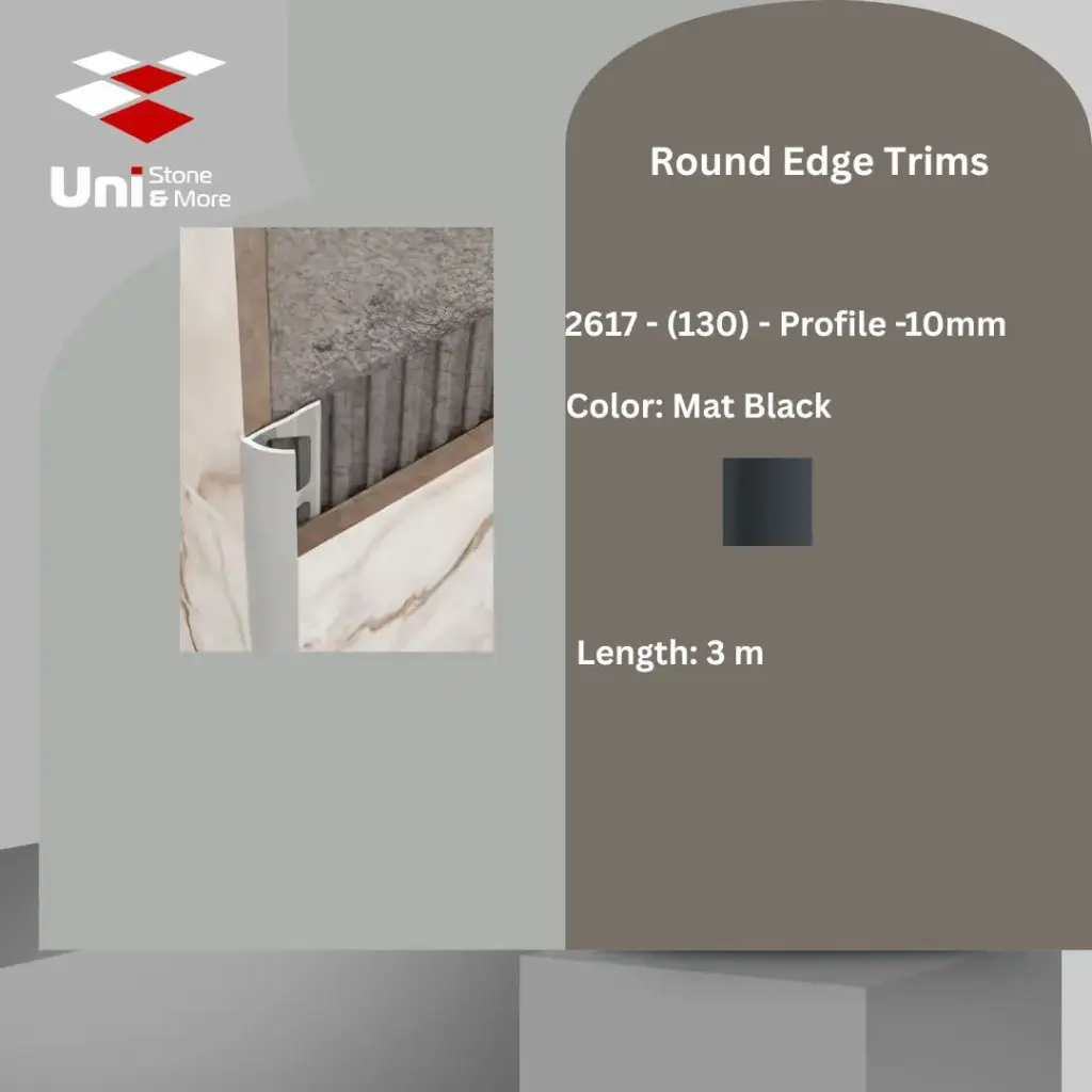 2617 - (130) - Profile -10mm - Mat Black - A