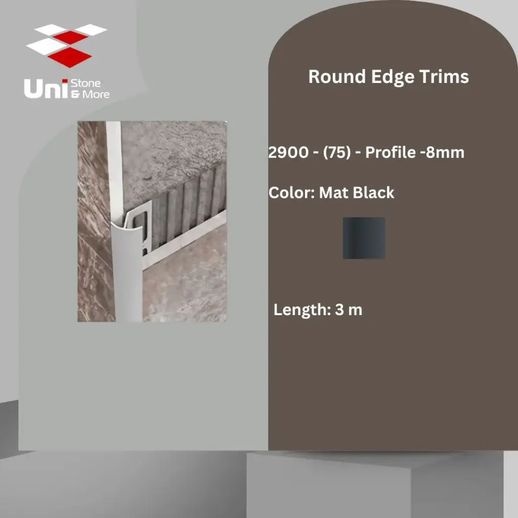 2900 - (75) - Profile -8mm - Mat Black - A