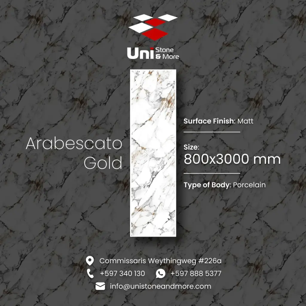 Arabescato Gold - Feel (matt) - P - 80x300 15mm