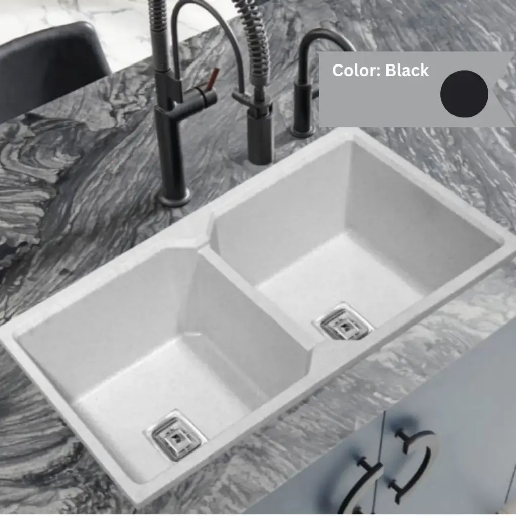 Black - Amazon - Quartz Kitchen Sink - 37"x18"