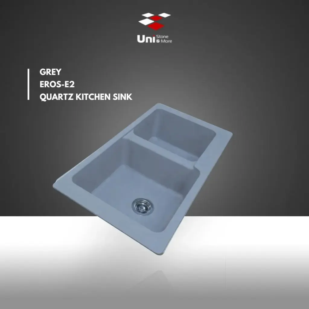 Grey - Eros-E2 - Quartz Kitchen Sink - 20"x36"