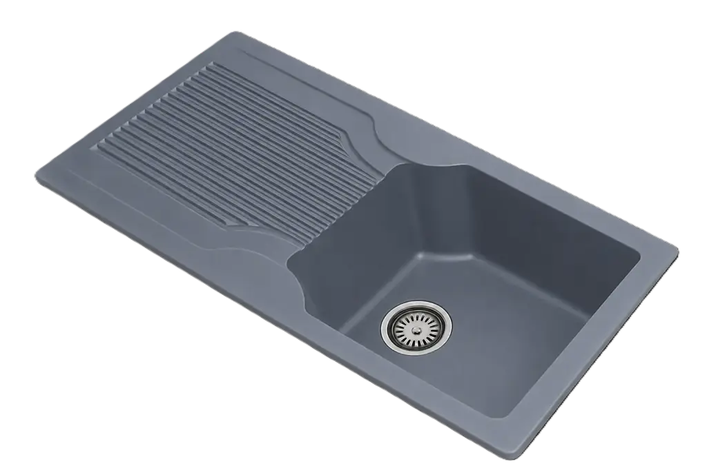 Grey - Ruga-2 - Quartz Kitchen Sink - 18"x36"