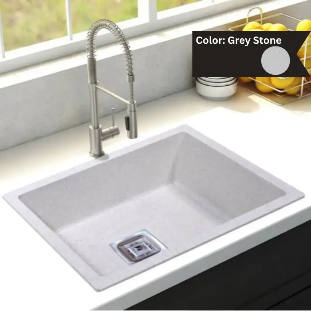 Grey Stone - Vega-V2 - Quartz Kitchen Sink - 24"x18"