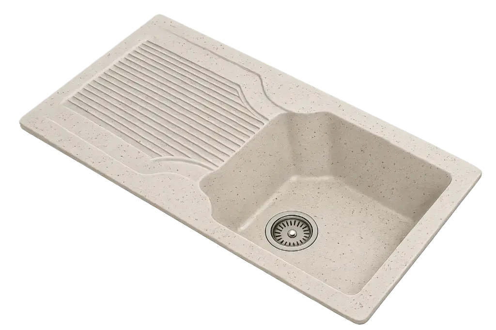 Peach Ivory - Ruga-2 - Quartz Kitchen Sink - 36"x18"