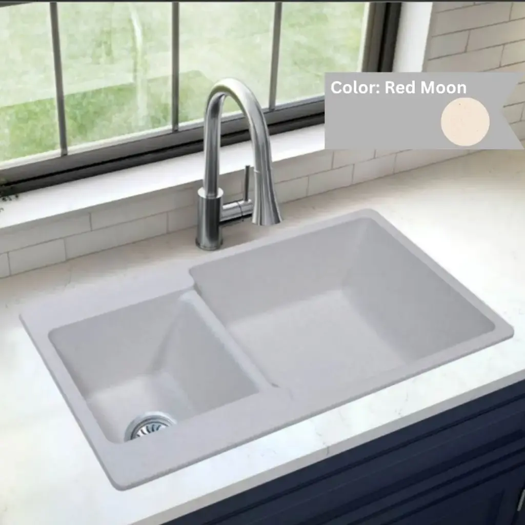Red Moon - Eros-E1 - Quartz Kitchen Sink - 19.5"x34"