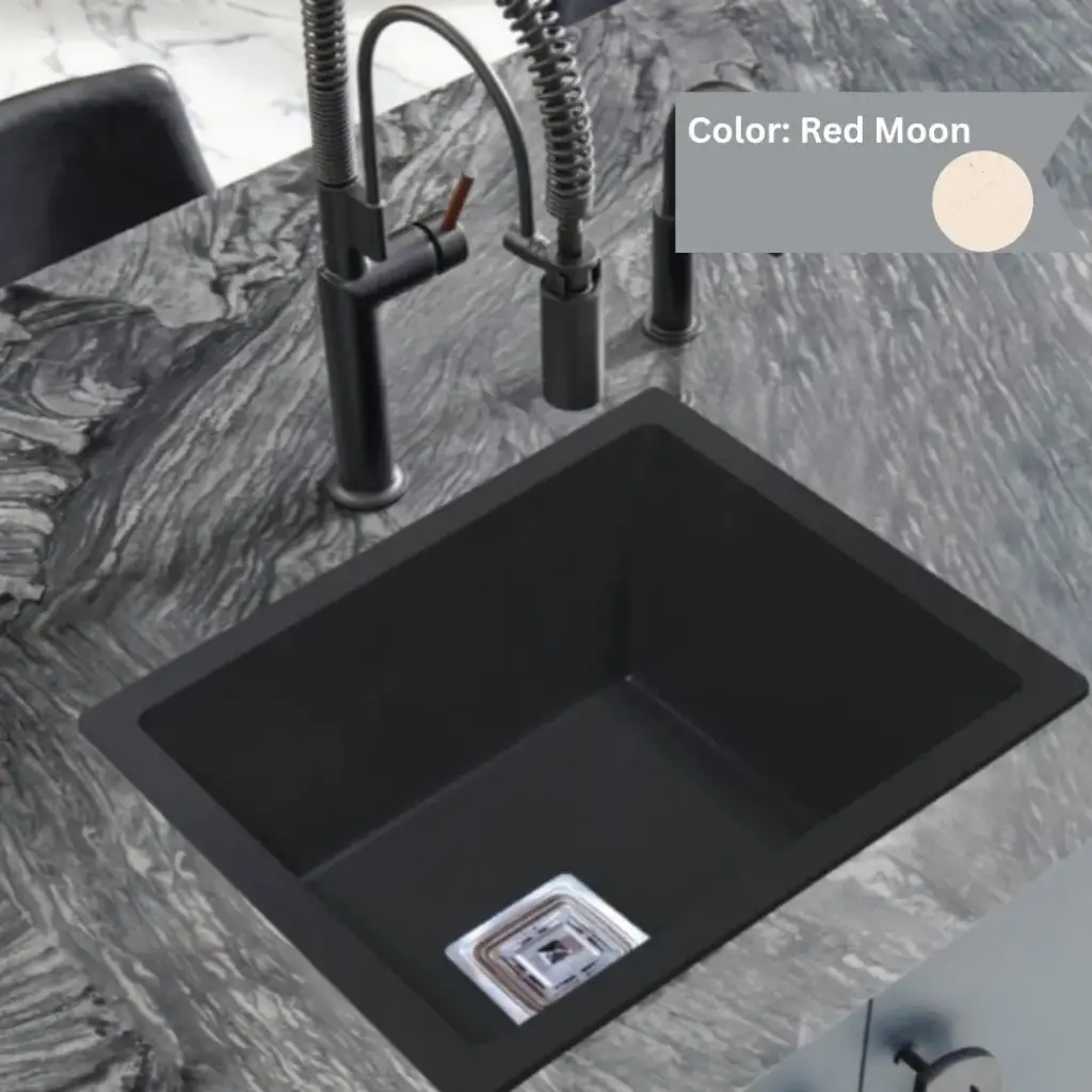 Red Moon - Solo-S2 - Quartz Kitchen Sink - 21"x18"