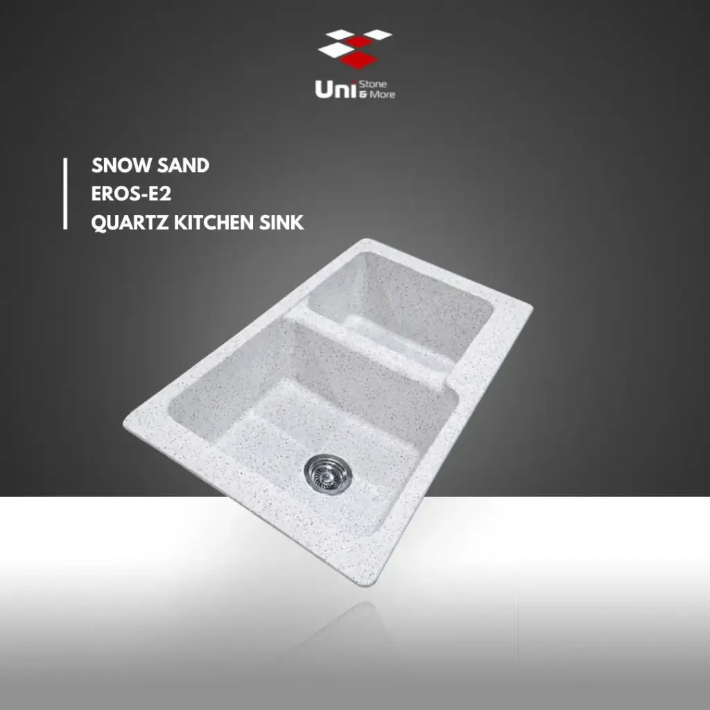 Snow Sand - Eros-E2 - Quartz Kitchen Sink - 20"x36"