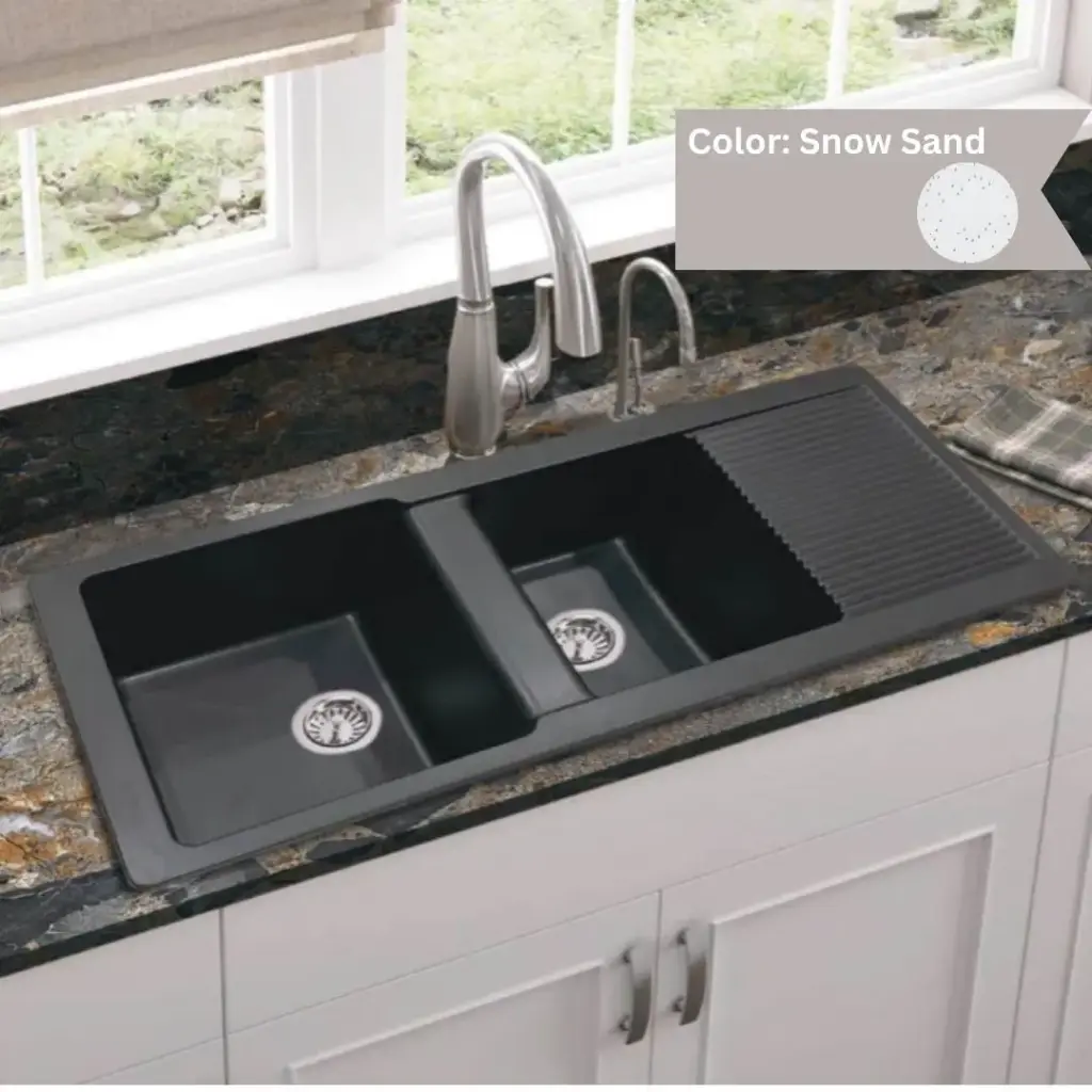 Snow Sand - Evolution - Quartz Kitchen Sink - 19"x45"