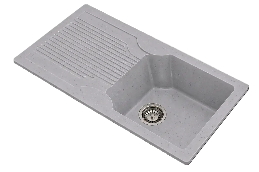 Snow Sand - Ruga-2 - Quartz Kitchen Sink - 18"x36"