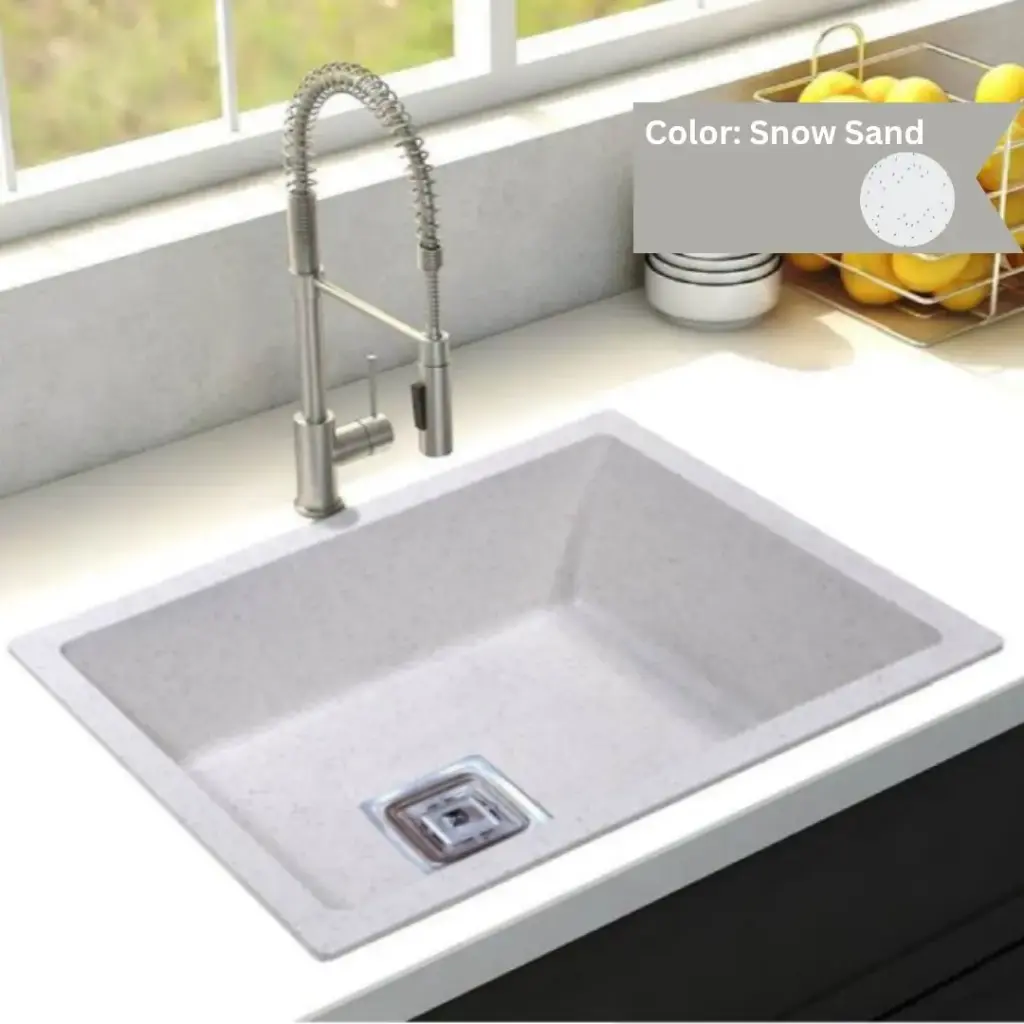 Snow Sand - Vega-V2 - Quartz Kitchen Sink - 24"x18"