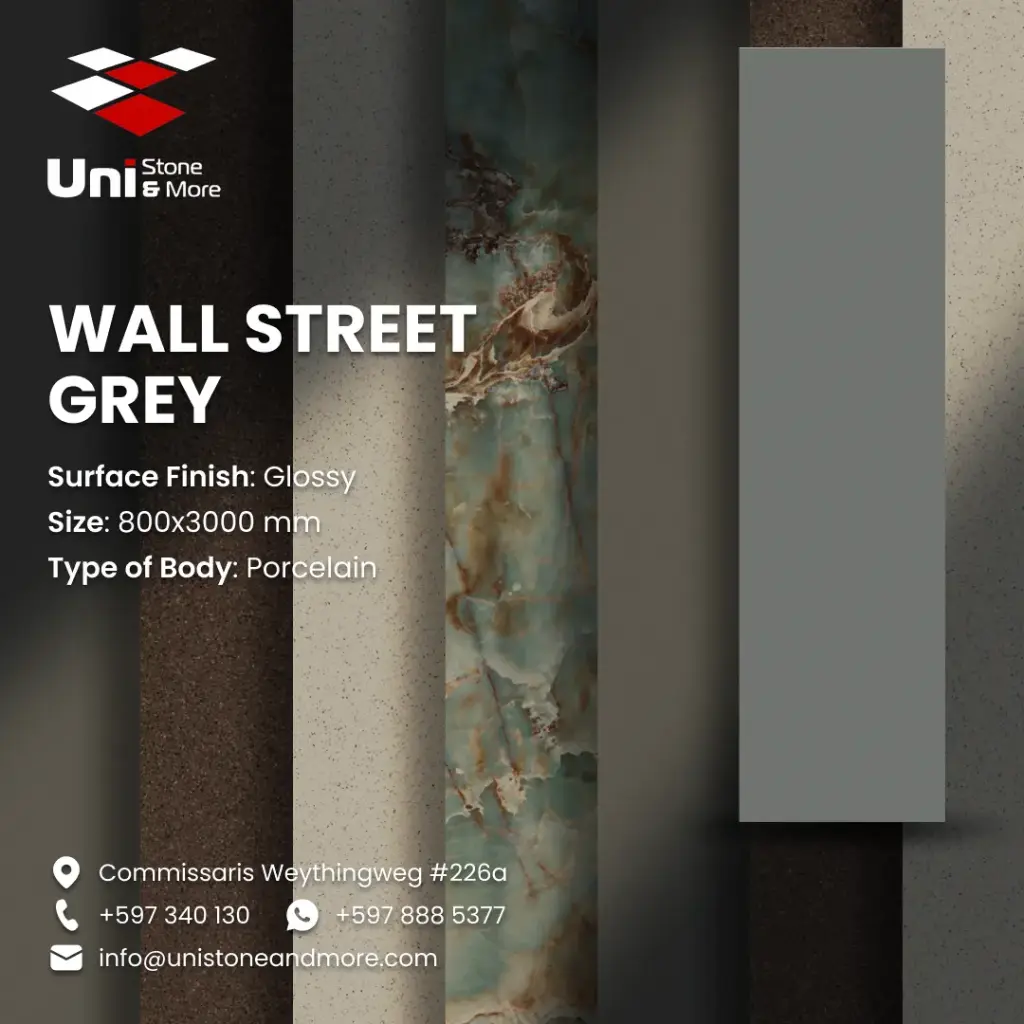 Wall Street Grey - Glossy - P - 80x300 15mm