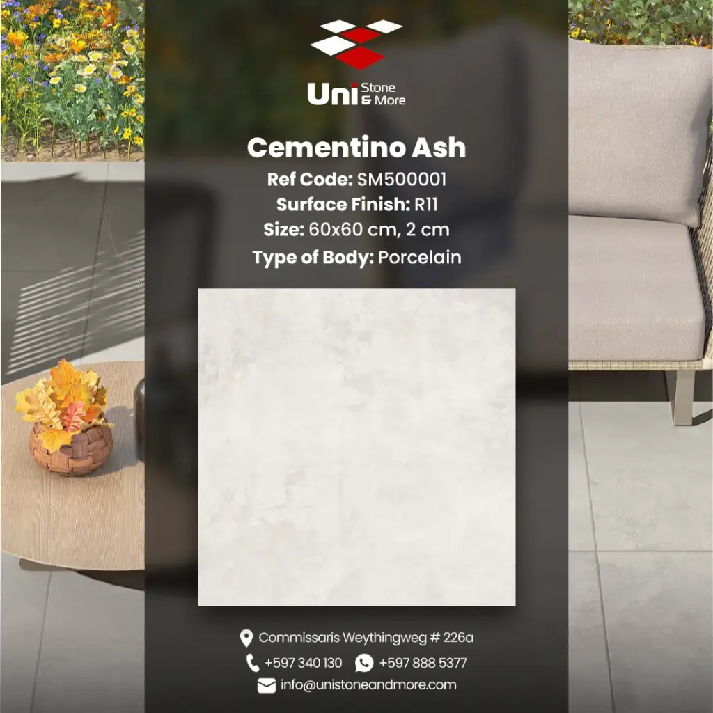 Cementino Ash - R11 - P - 60x60  2 cm