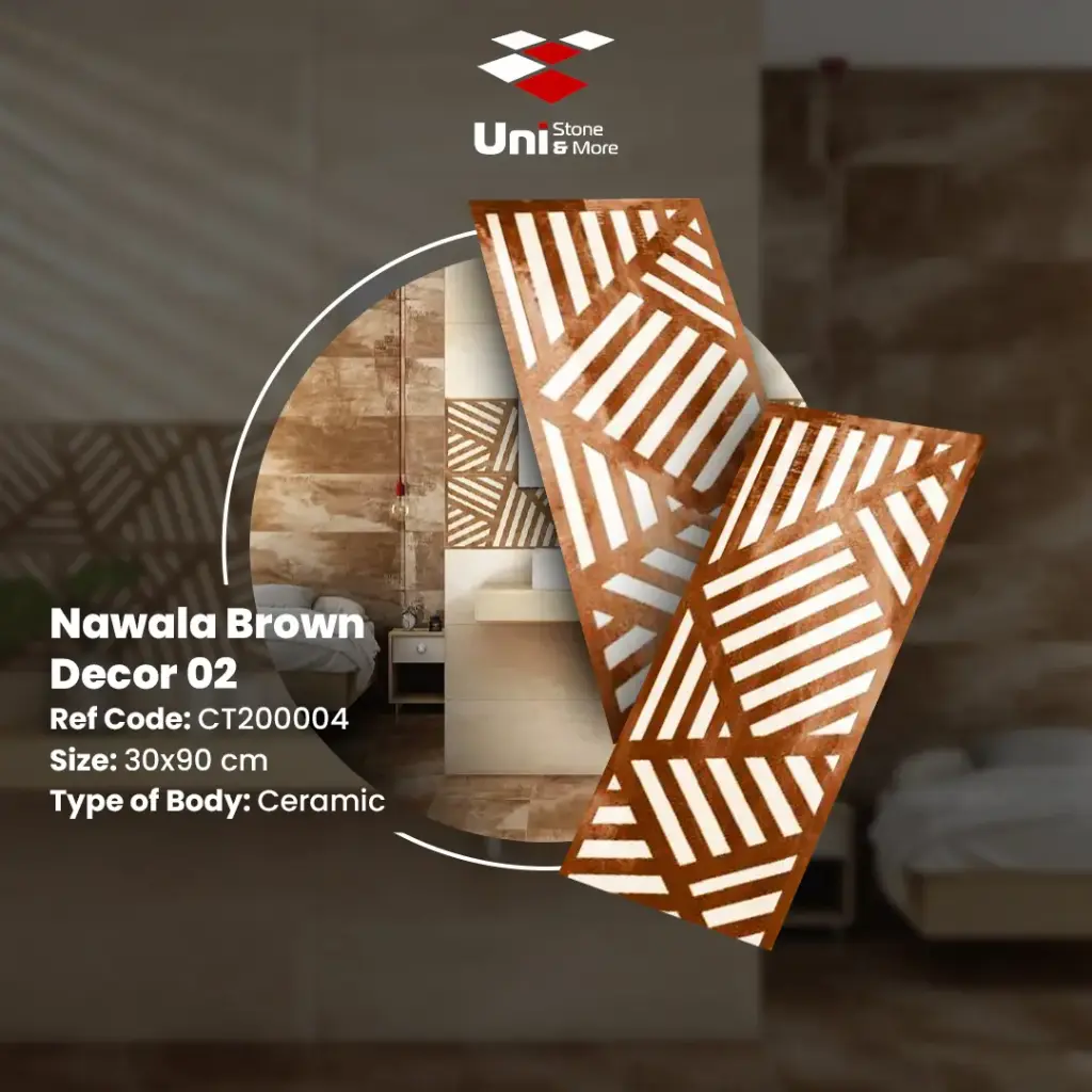 Nawala Brown Decor 02 - Glossy - C - 30x90