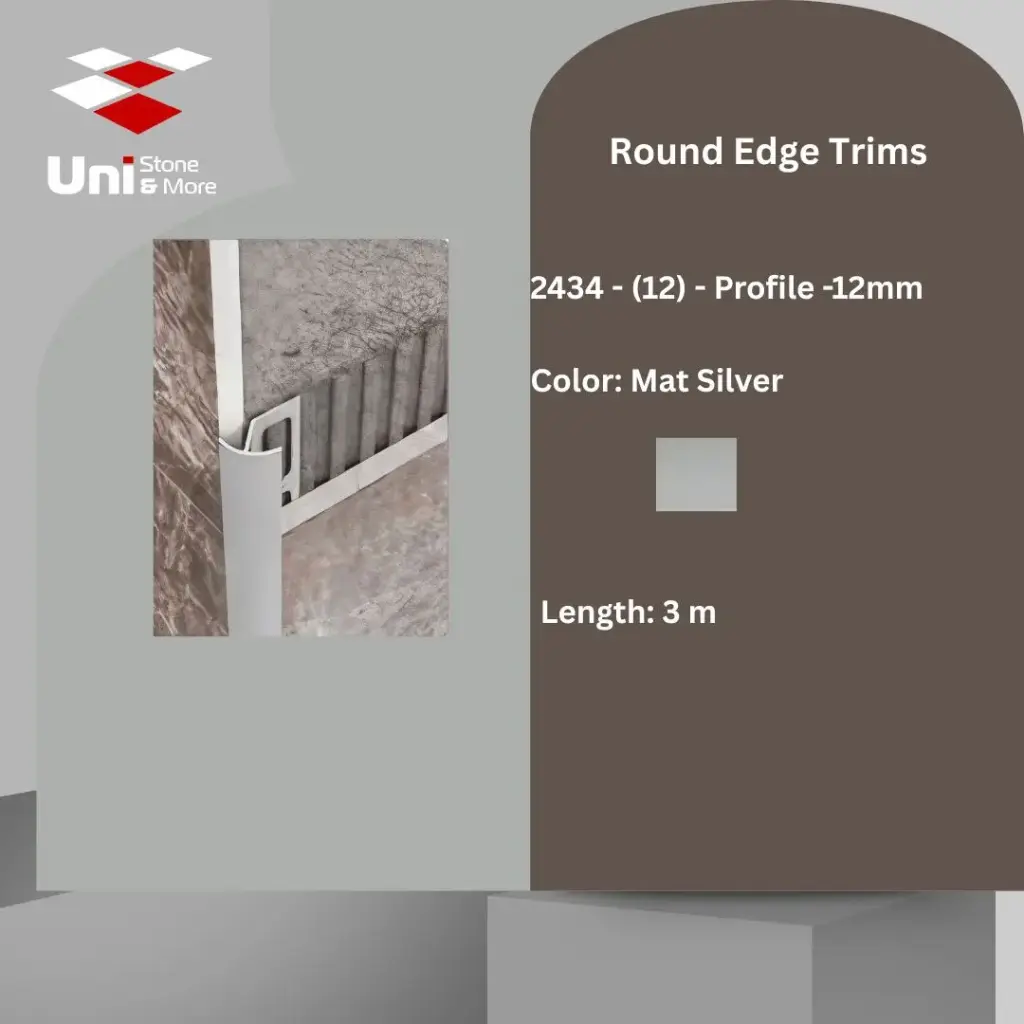 2434 - (12) - Profile -12mm - Mat Silver - A
