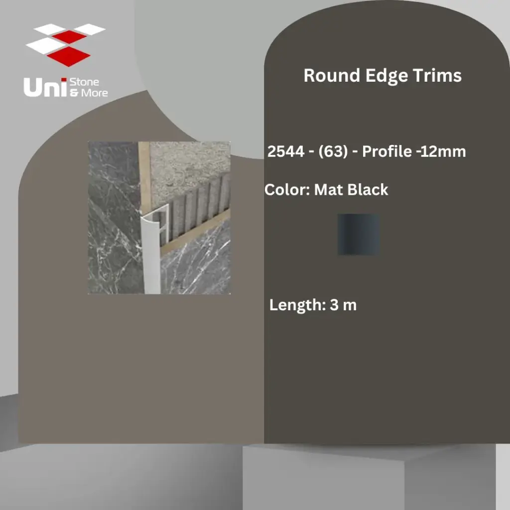 2544 - (63) - Profile -12mm - Mat Black - A