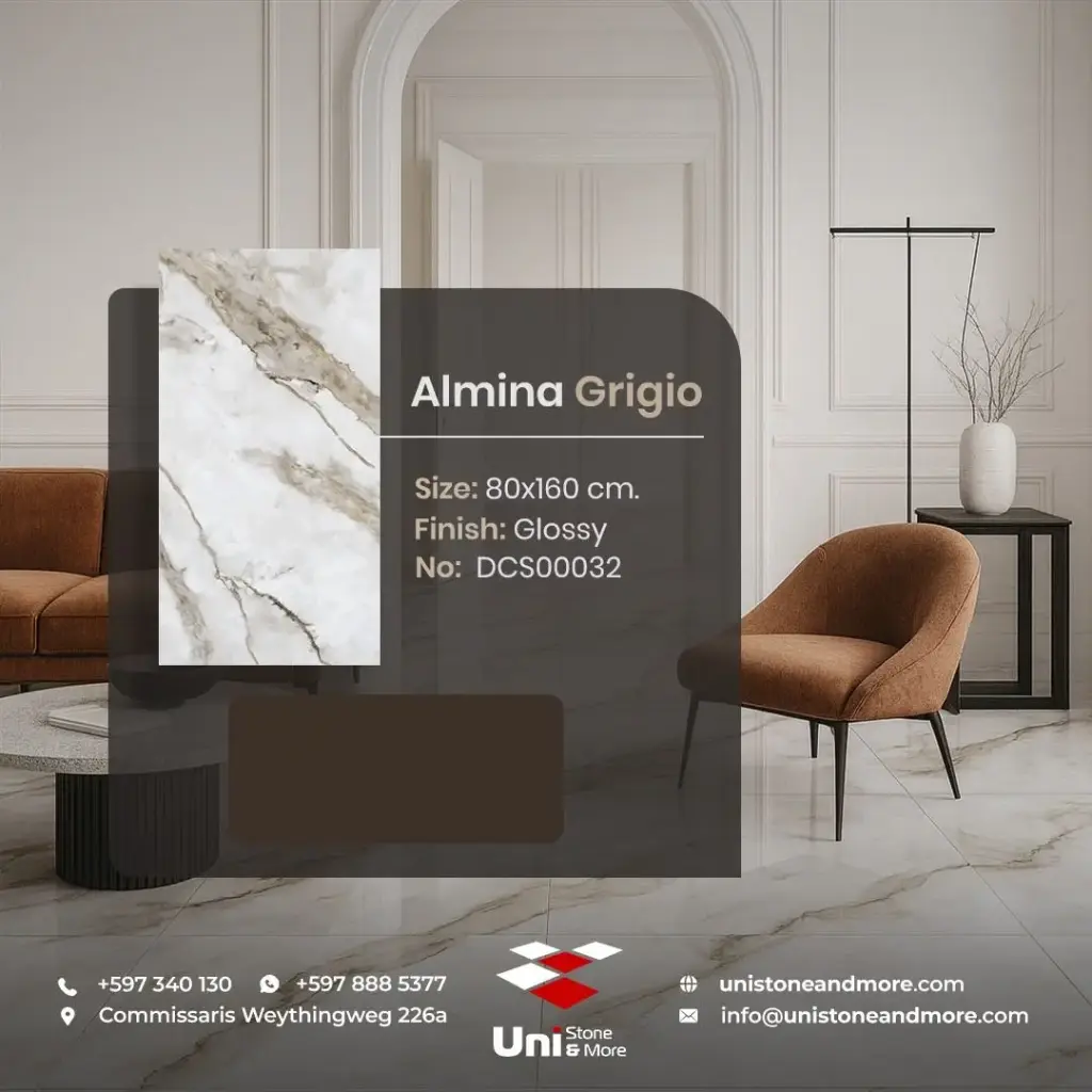 Almina Grigio Pol - Glossy - P - 80x160