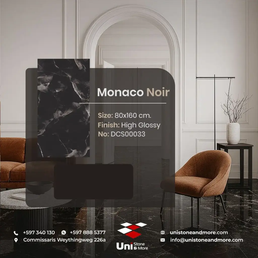 Monaco Noir - High Glossy - P - 80x160