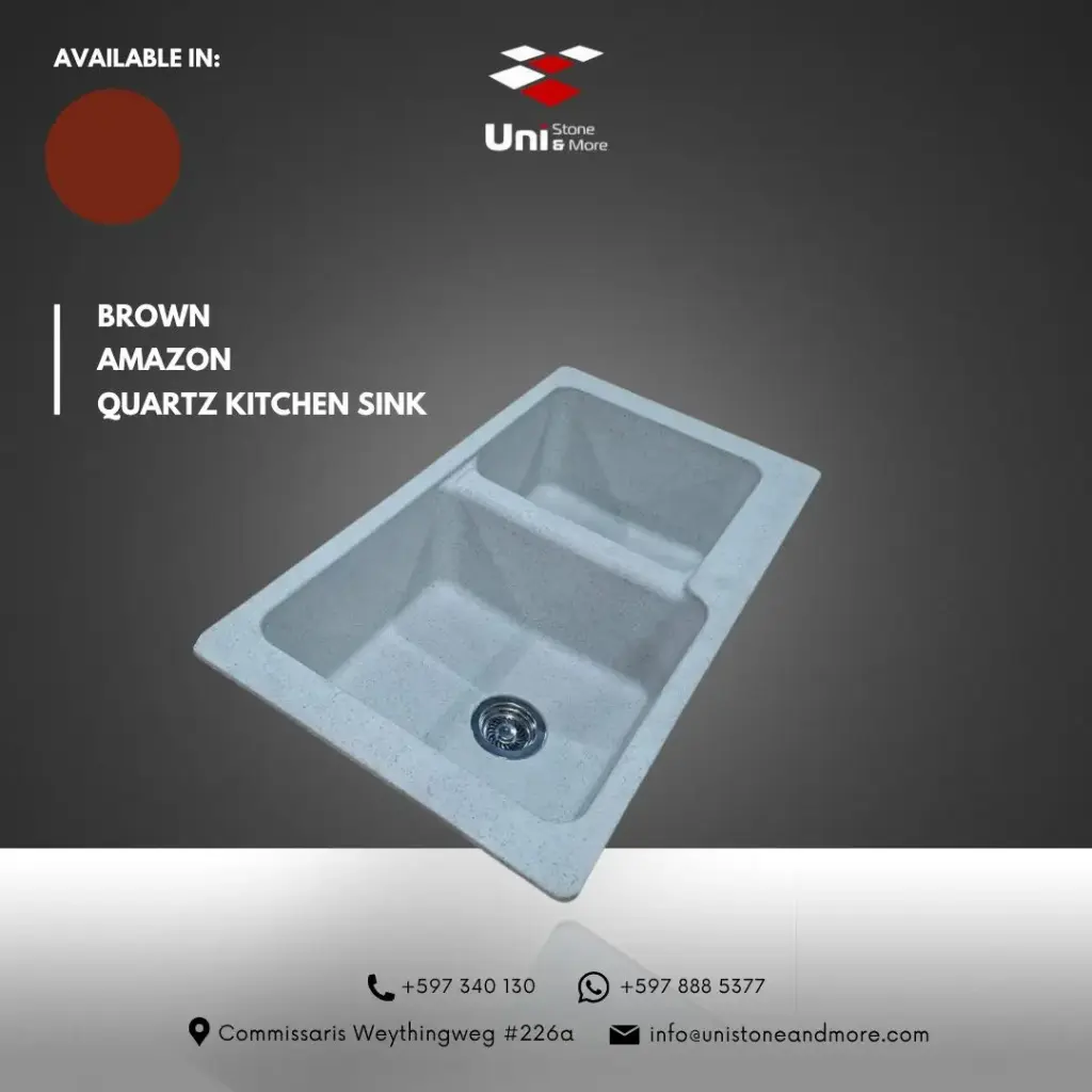 Brown - Eros-E2 - Quartz Kitchen Sink - 36"x20" 
