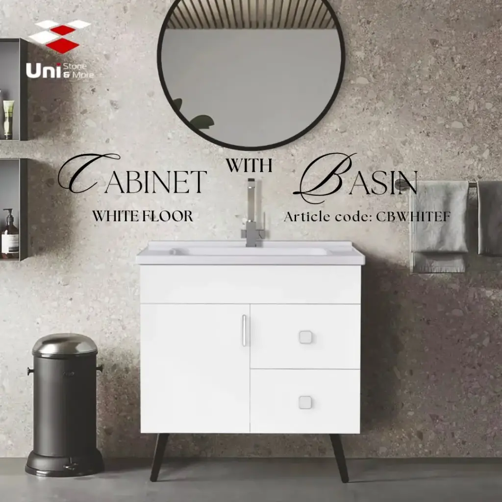 Cabinet with Basin - White Floor - 