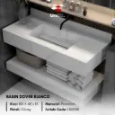 Basin Dover Bianco - Glossy - P - 100 x 45 x 15