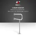 U-Shape Grab Bar - Brushed Smooth Matt - 82.5D x 75H