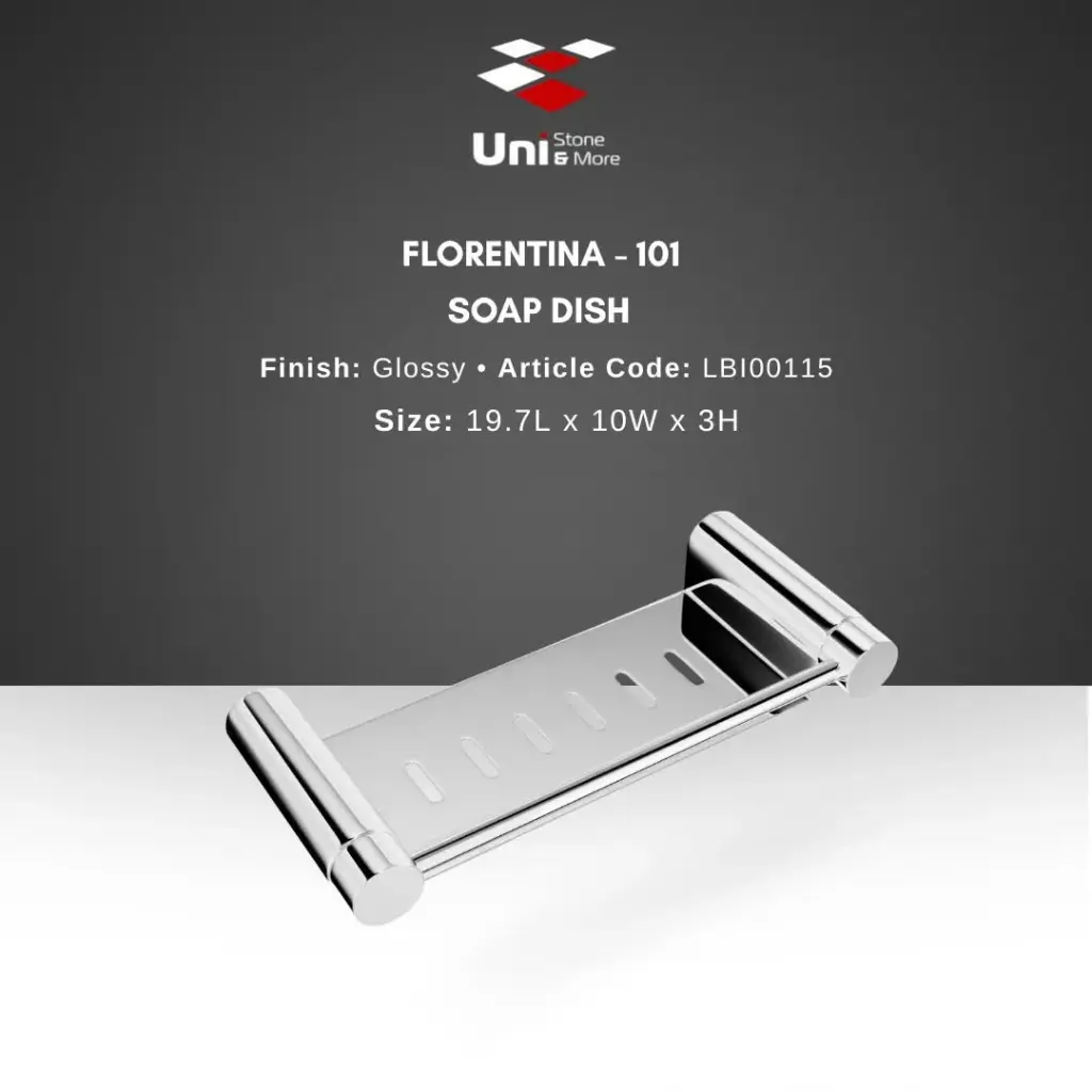 Florentina - 101 Soap Dish - Glossy - 19.7L x 10W x 3H