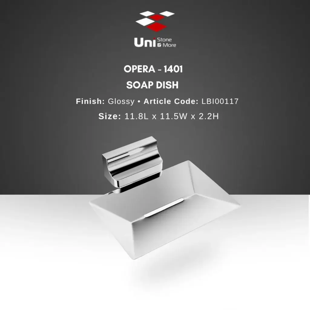 Opera - 1401 Soap Dish - Glossy - 11.8L x 11.5W x 2.2H