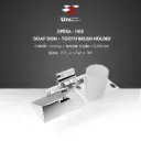 Opera - 1415 Soap Dish + Tooth Brush Holder - Glossy - 27L x 12W x 3H