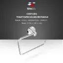 Conti - 806 Toilet Paper Holder Rectangle - Glossy - 17.5L x 4W x 14H