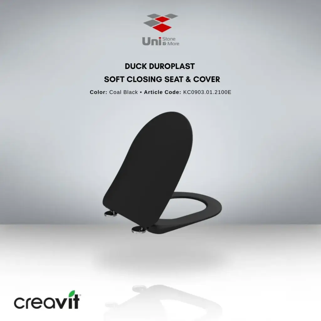 Duck Duroplast Soft Closing Seat & Cover - Coal Black