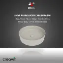 Loop Round Bowl Washbasin round 45 cm - Matt Cool Grey