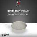 Loop Round Bowl Washbasin round 45 cm - Matt Cool Grey