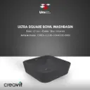Ultra Square Bowl Washbasin 40 cm - Matt Atraciet