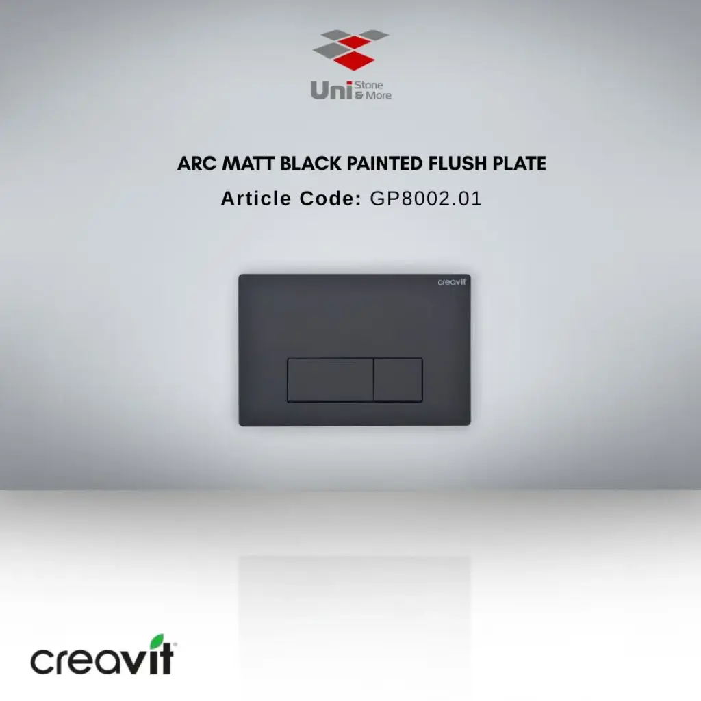 Arc Matt Black Painted Flush Plate