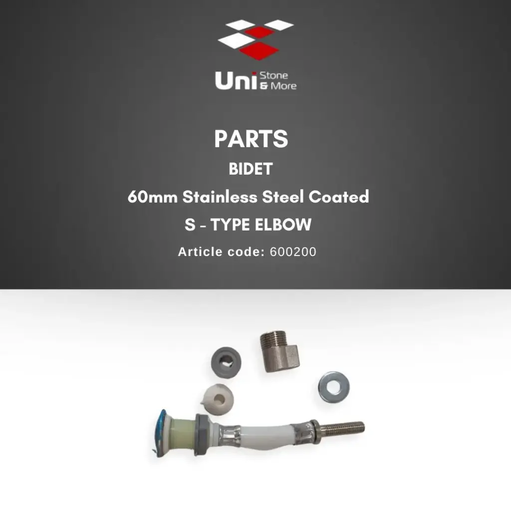 Parts - Bidet 60mm S. Steel coated S Type Elbow