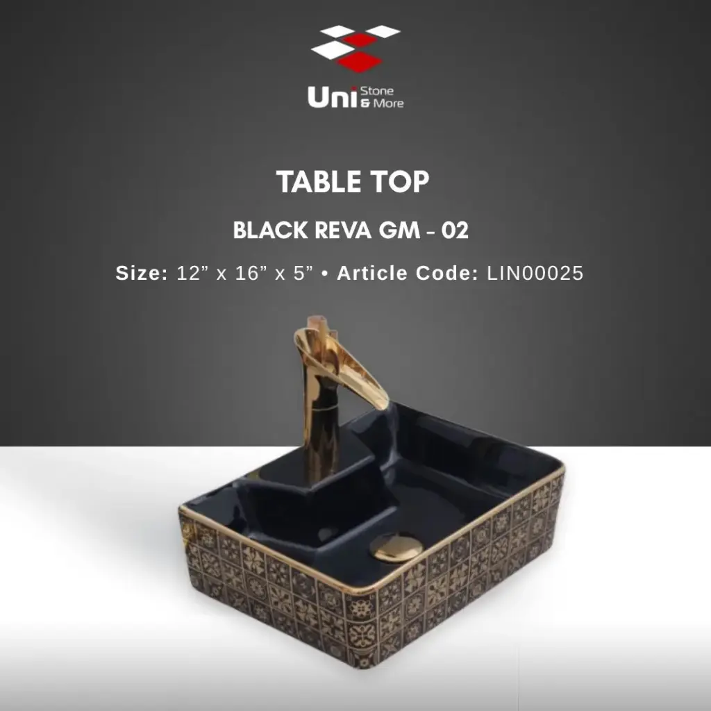 Table Top Black Reva GM-02 - 12''x16''x5''