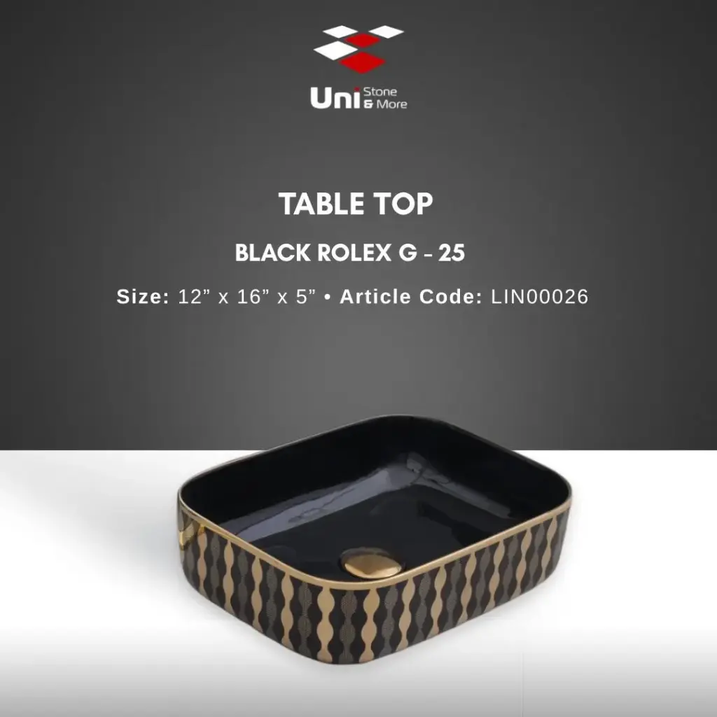 Table Top Black Rolex G-25 - 12''x16''x5''
