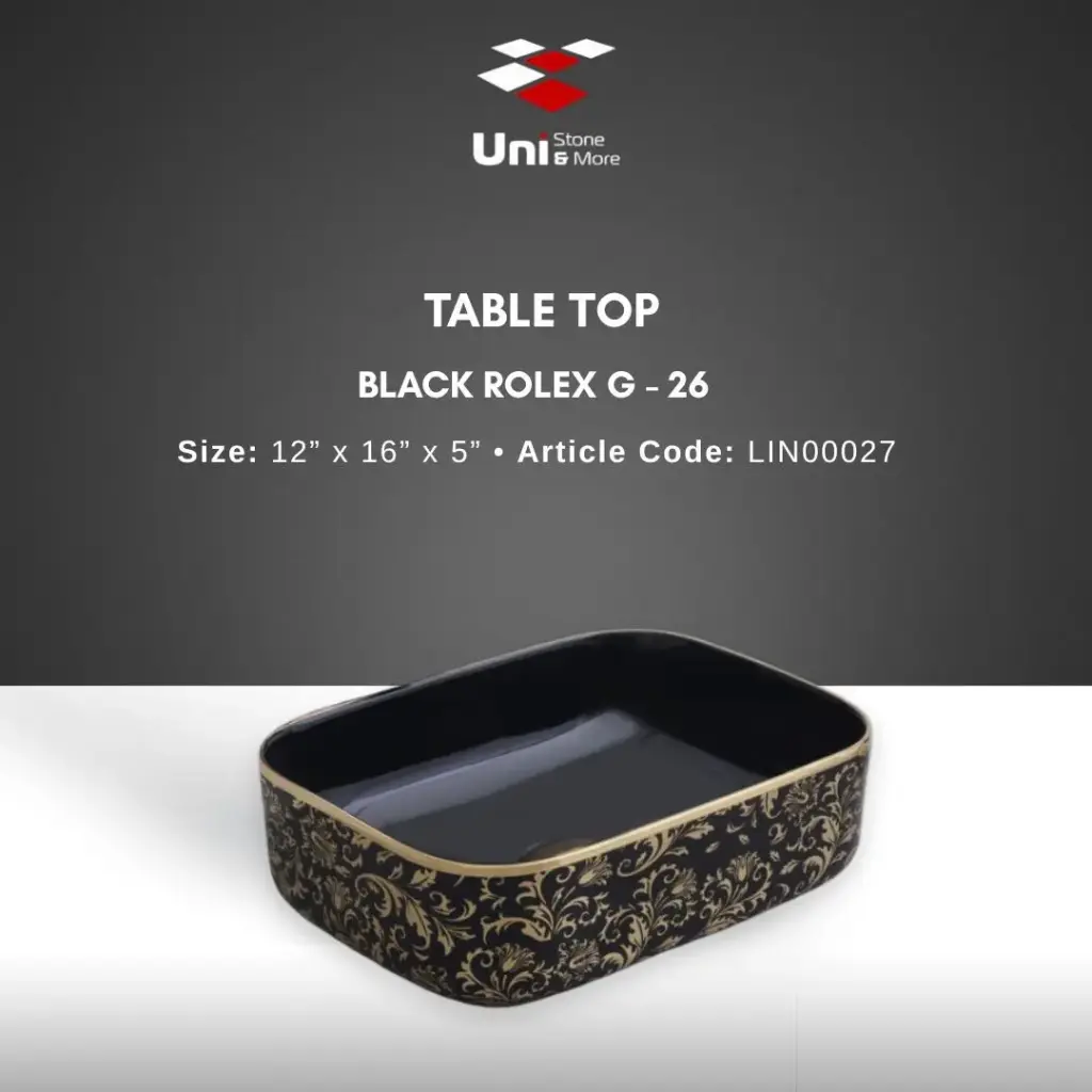 Table Top Black Rolex G-26 - 12''x16''x5''
