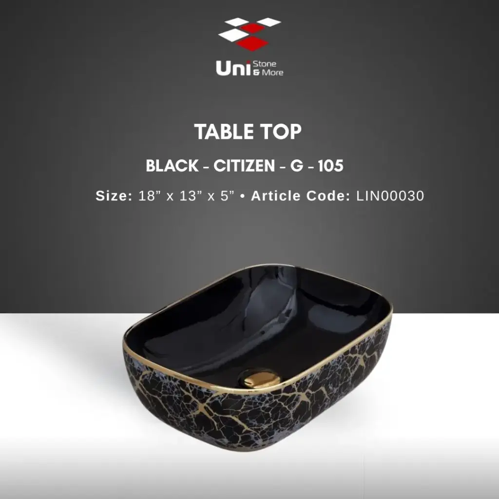 Table Top Black - Citizen - G - 105 - 18''x13''x5''