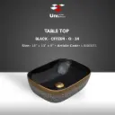 Table Top Black - Citizen - G - 34 - 18''x13''x5''