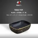 Table Top Black - Citizen - G - 26 - 18''x13''x5''