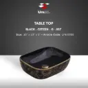 Table Top Black - Citizen - G - 507 - 18''x13''x5''