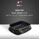 Table Top Black - Maxico - G - 17 - 18''x13''x4.5''