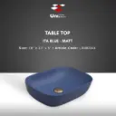 Table Top Ita Blue - Matt - 18''x13''x5''