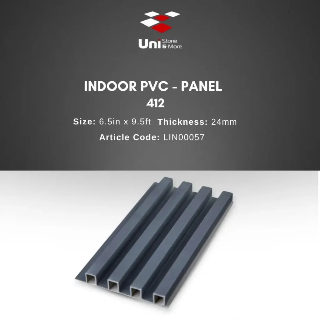 412 - Indoor PVC Panel - 6.5in x 9.5ft - 24mm